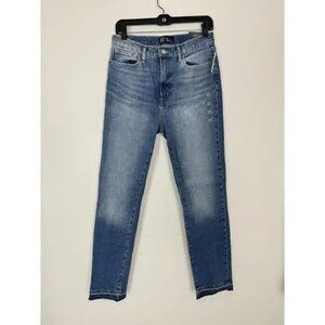 Gap Jeans High Rise Vintage Slim Blue Denim Raw Hem Women's 8/29 R NEW